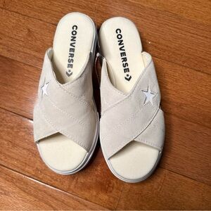 Converse Women's Cream Crossover Mules
